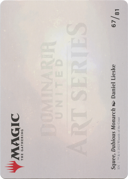 Squee, Dubious Monarch // Squee, Dubious Monarch  [Dominaria United Art Series] (Borderless) Foil