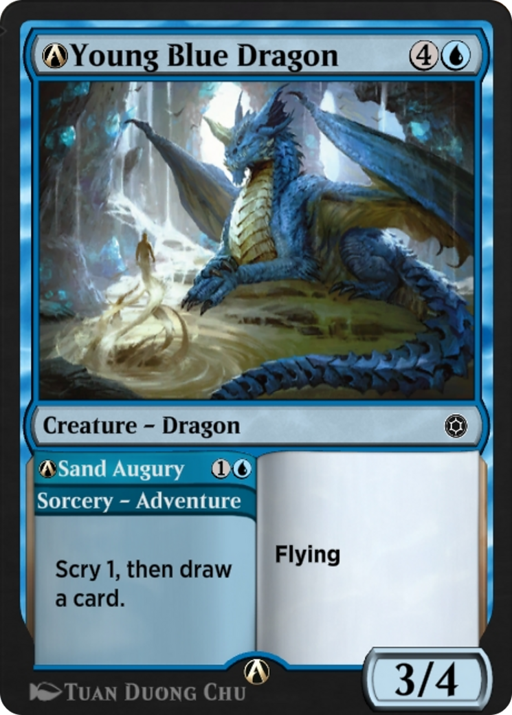 A-Young Blue Dragon // A-Sand Augury  [Alchemy Horizons: Baldur's Gate]