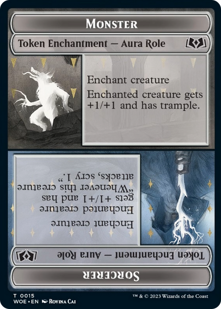 Monster Role // Sorcerer Role Token [Wilds of Eldraine Tokens]