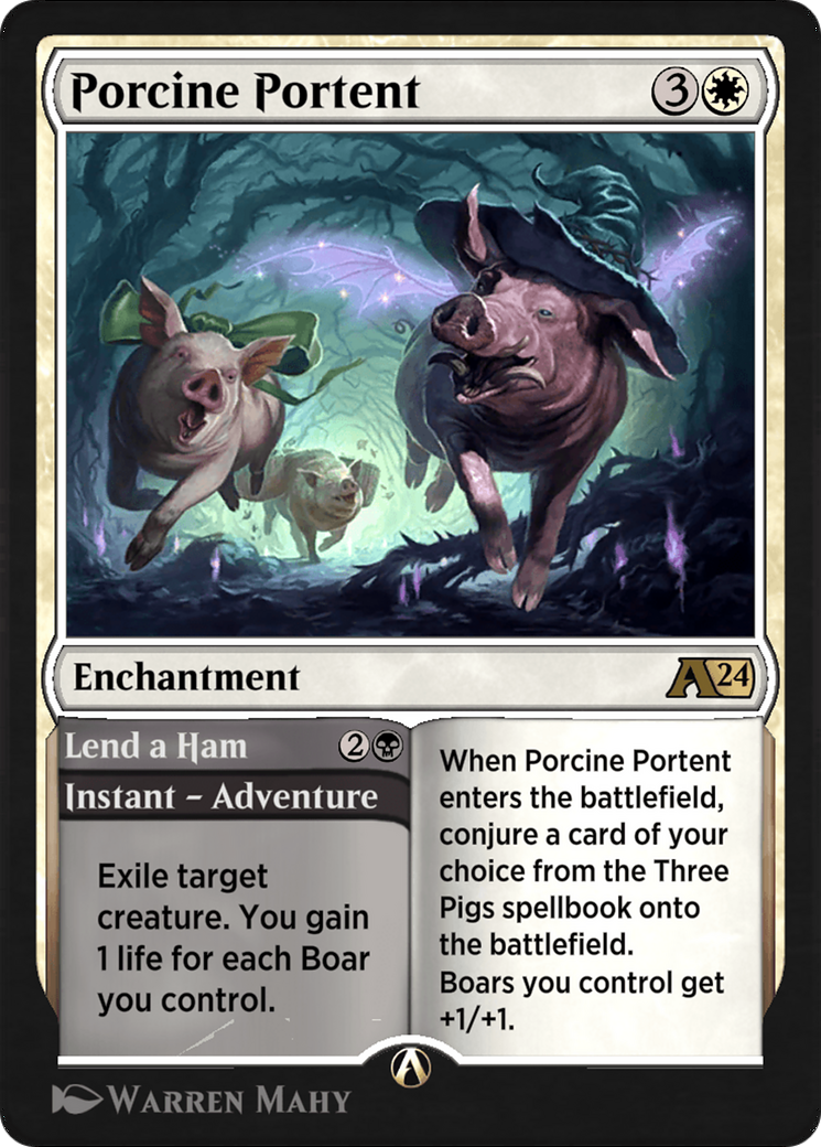 Porcine Portent // Lend a Ham  [Alchemy: Wilds of Eldraine]