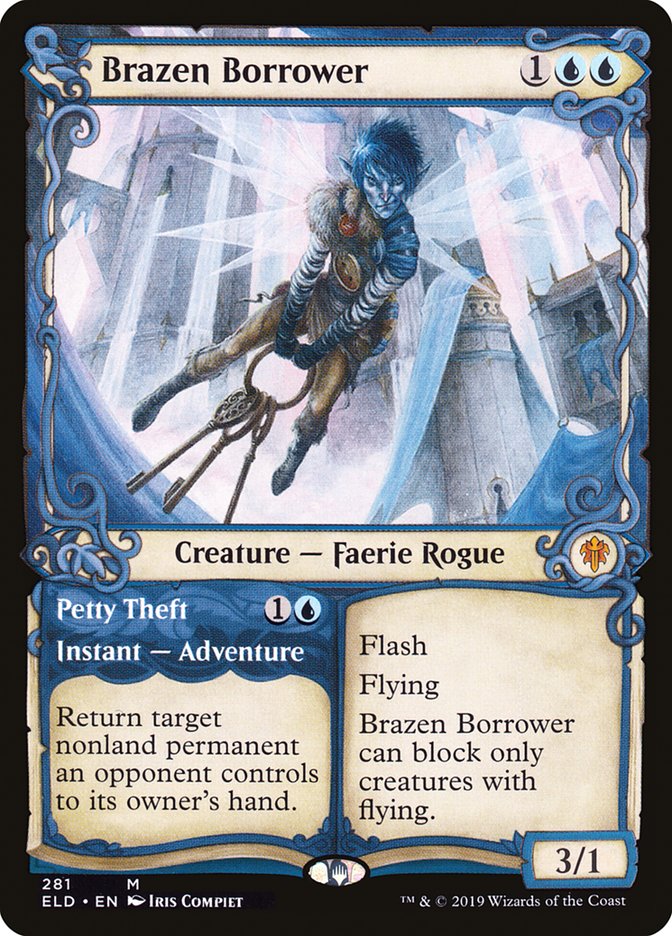 Brazen Borrower // Petty Theft (Showcase) [Throne of Eldraine] Foil