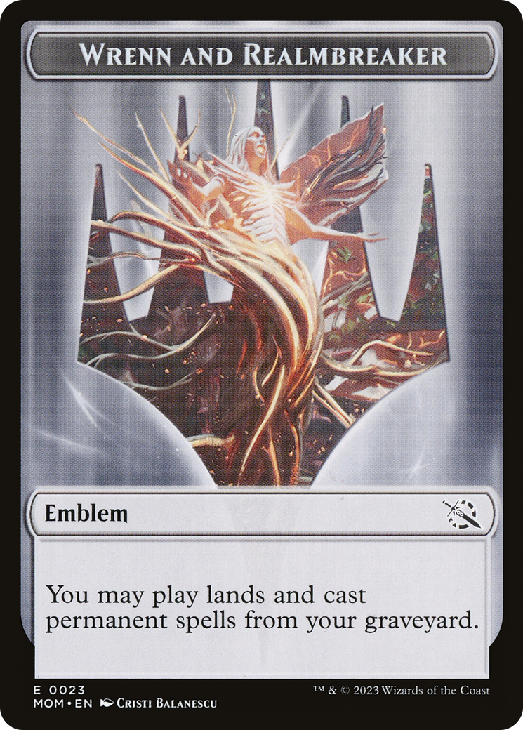 Wrenn and Realmbreaker Emblem  [March of the Machine Tokens]