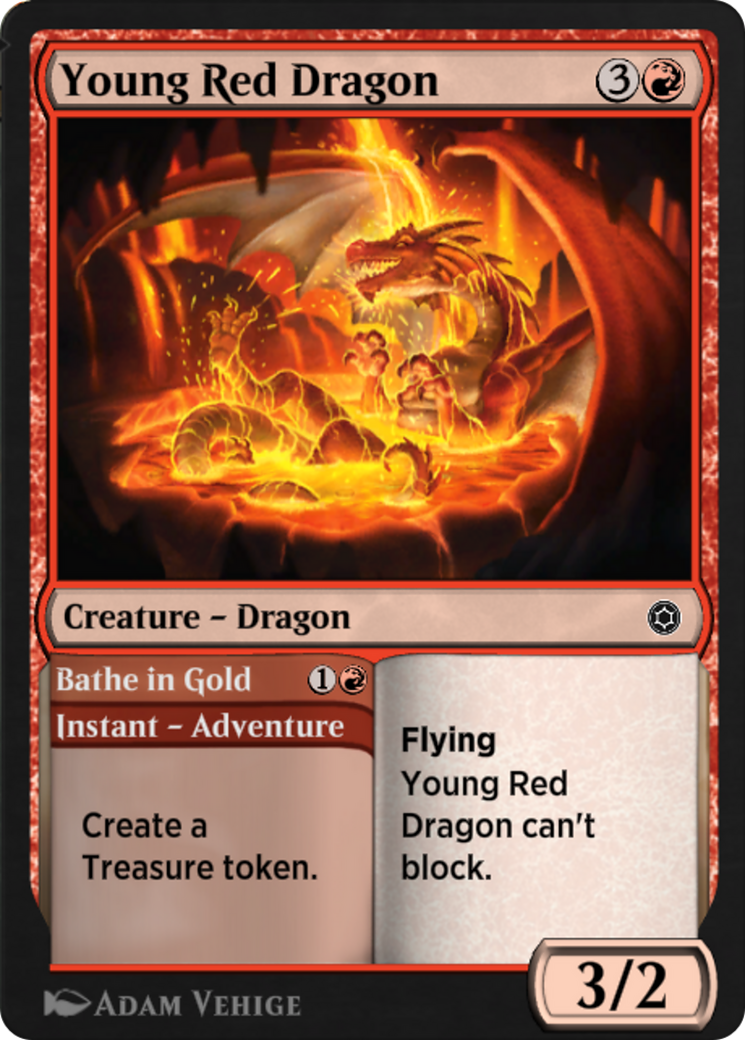 Young Red Dragon // Bathe in Gold  [Alchemy Horizons: Baldur's Gate]
