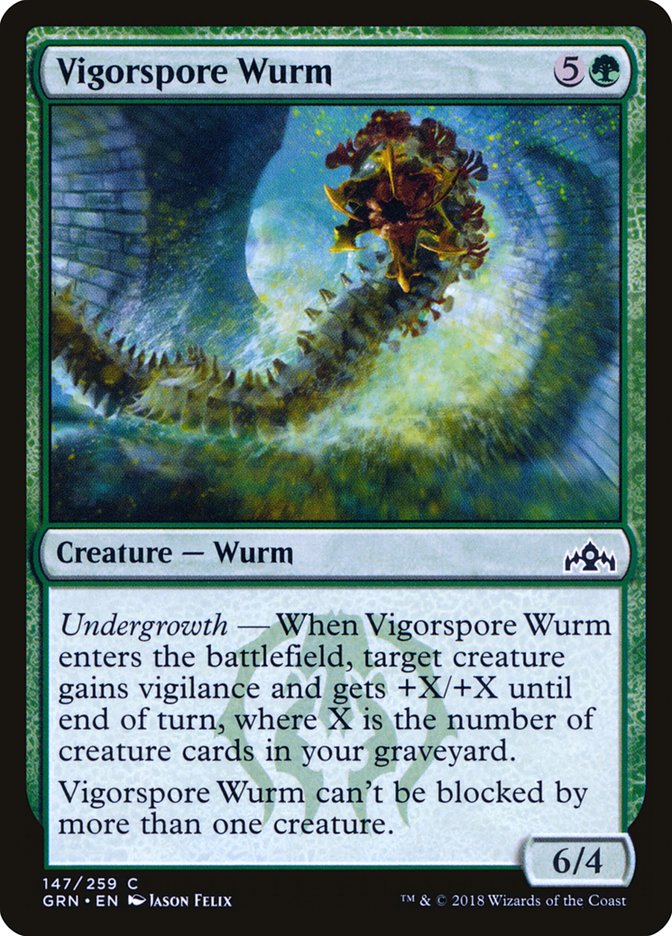 Vigorspore Wurm [Guilds of Ravnica] Foil