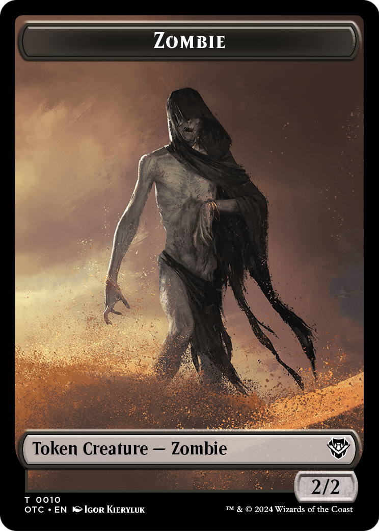 Zombie  [Outlaws of Thunder Junction Commander Tokens] Foil