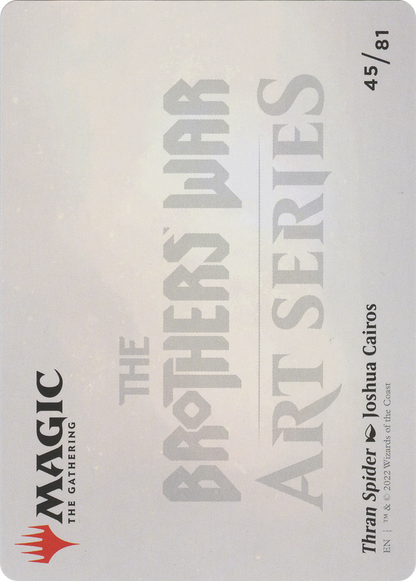 Thran Spider // Thran Spider  [The Brothers' War Art Series] (Borderless) Foil
