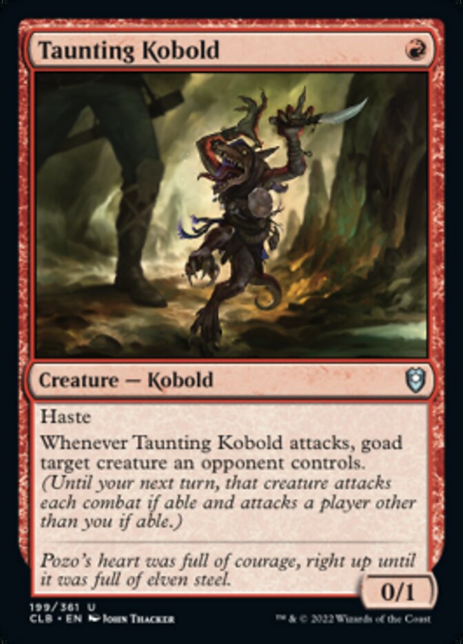 Taunting Kobold [Commander Legends: Battle for Baldur's Gate] Foil
