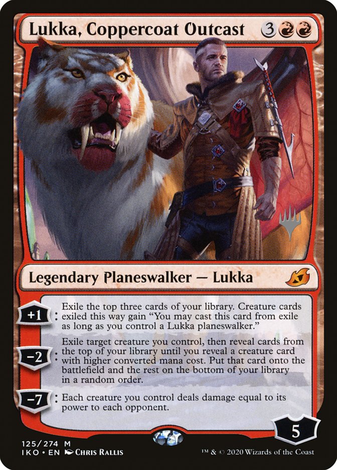 Lukka, Coppercoat Outcast (Promo Pack) [Ikoria: Lair of Behemoths Promos] Foil