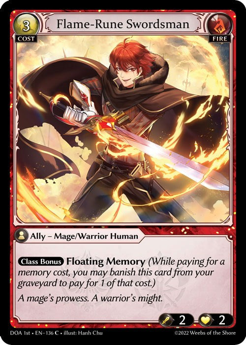 Flame-Rune Swordsman (136) [Dawn of Ashes: 1st Edition]