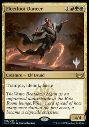 Fleetfoot Dancer (Promo Pack) [Streets of New Capenna Promos] Foil