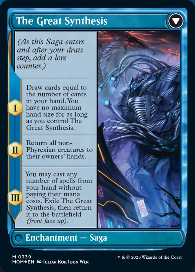 Jin-Gitaxias // The Great Synthesis (Borderless Alternate Art) [March of the Machine] Foil