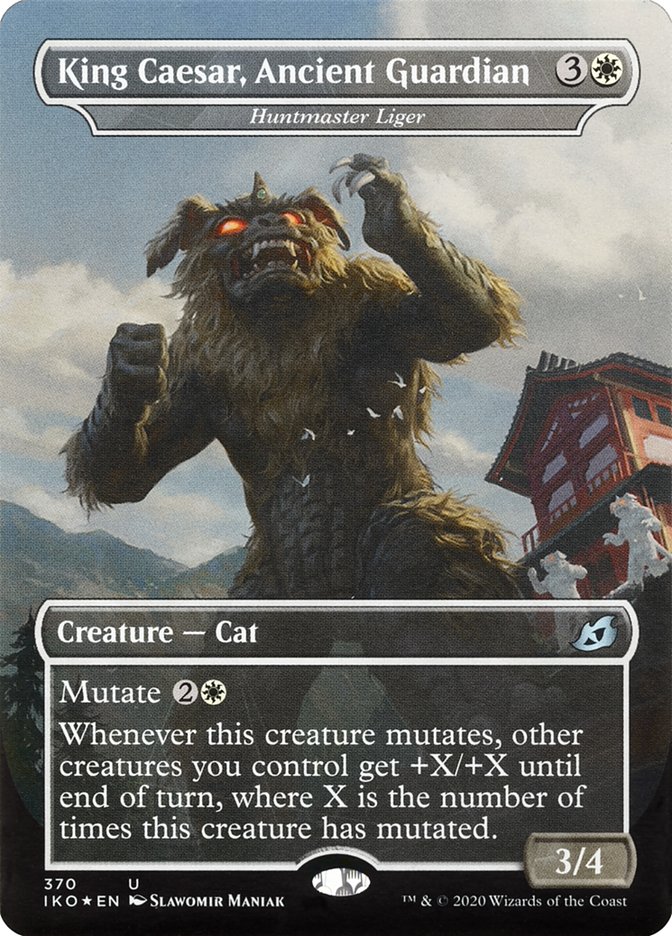 Huntmaster Liger - King Caesar, Ancient Guardian (Godzilla Series) [Ikoria: Lair of Behemoths] Foil