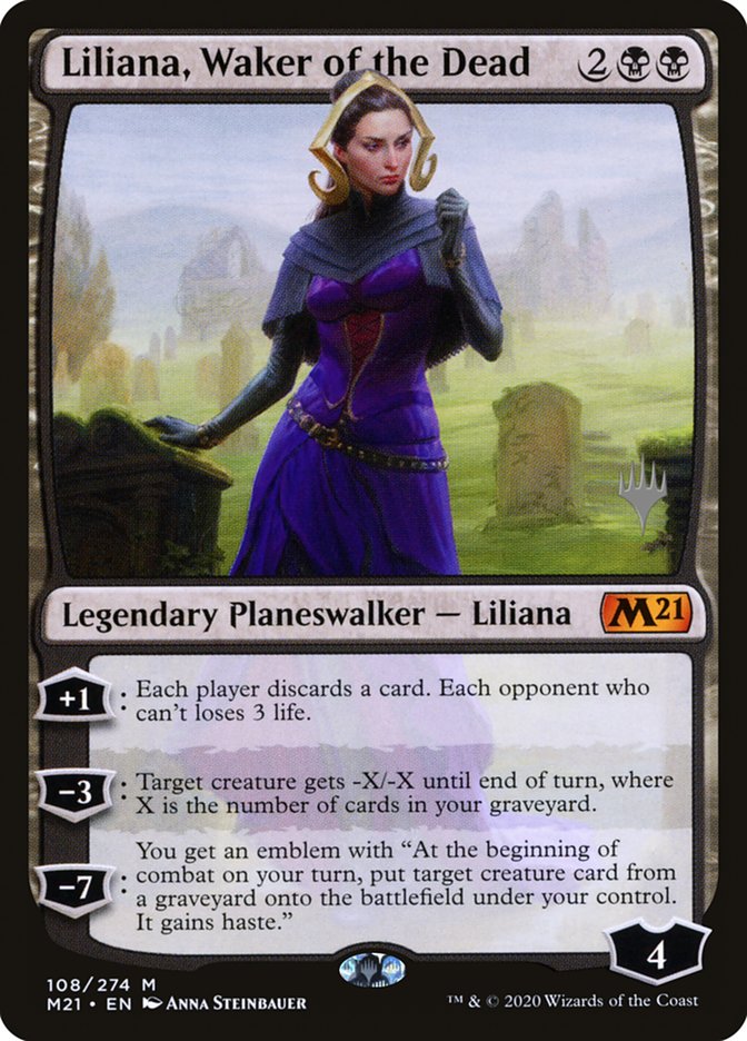 Liliana, Waker of the Dead (Promo Pack) [Core Set 2021 Promos] Foil