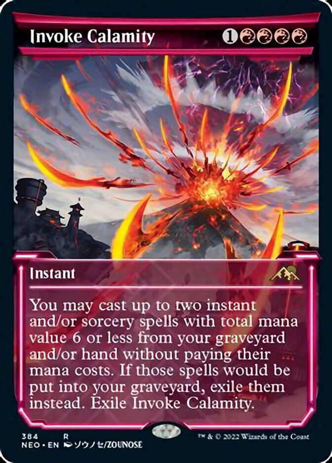 Invoke Calamity (Showcase Soft Glow) [Kamigawa: Neon Dynasty] Foil