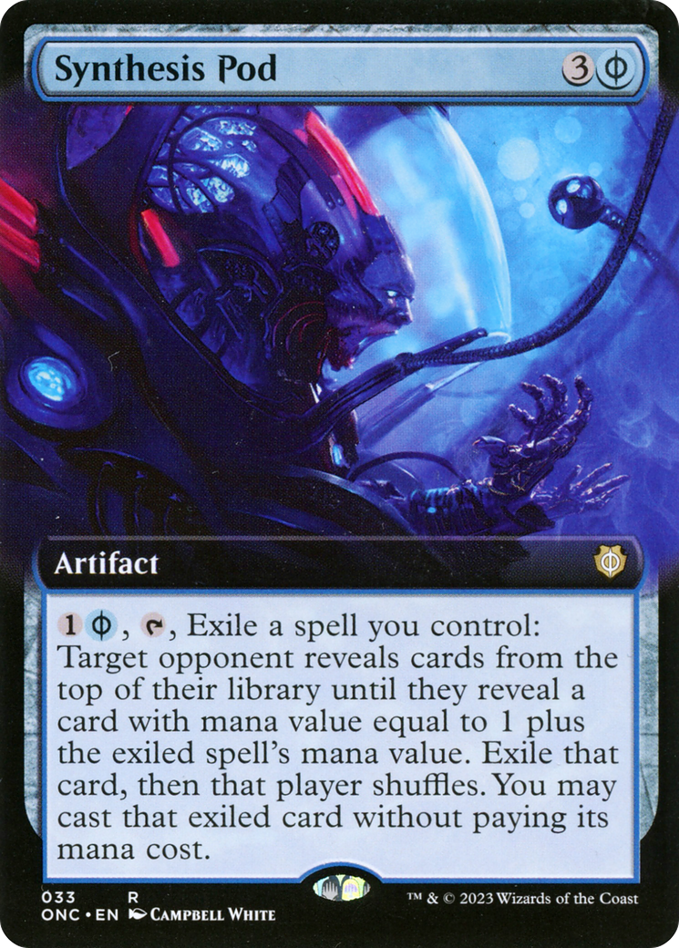 Synthesis Pod (Extended Art) [Phyrexia: All Will Be One Commander] Foil