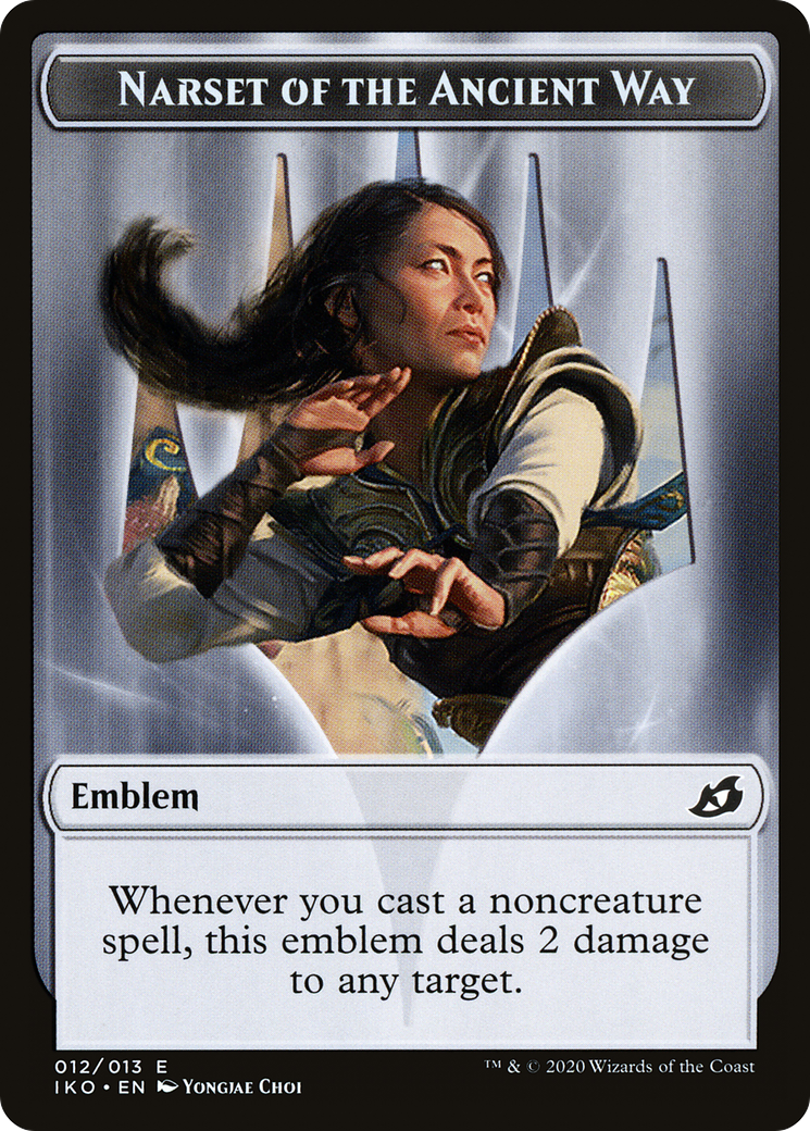 Narset of the Ancient Way Emblem  [Ikoria: Lair of Behemoths Tokens] Foil