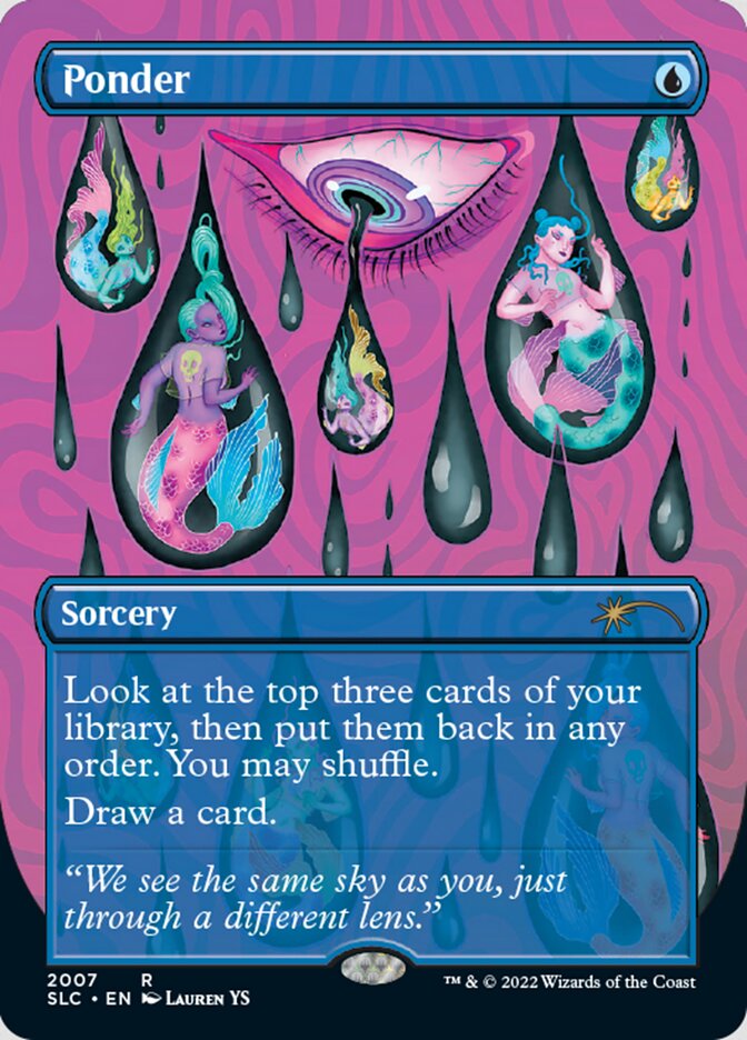 Ponder (Borderless) [Secret Lair 30th Anniversary Countdown Kit] Foil