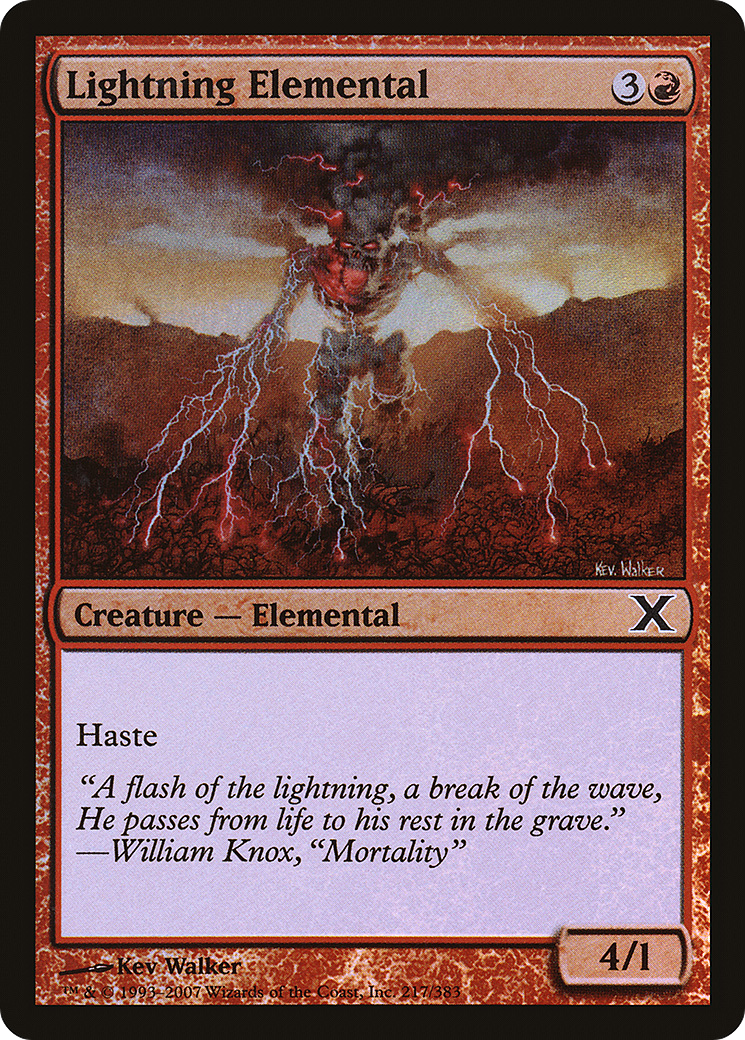 Lightning Elemental  [Tenth Edition] Foil