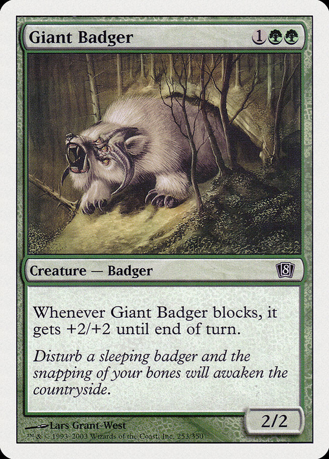 Giant Badger [Eighth Edition] Foil