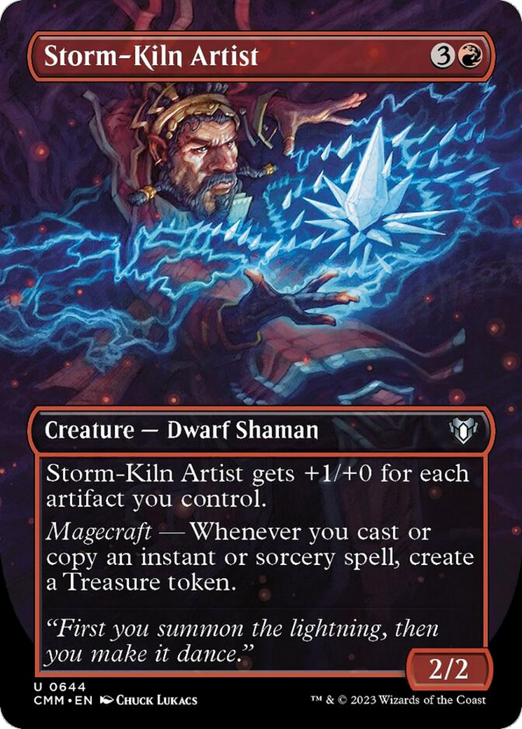 Storm-Kiln Artist (Borderless Alternate Art) [Commander Masters] Foil
