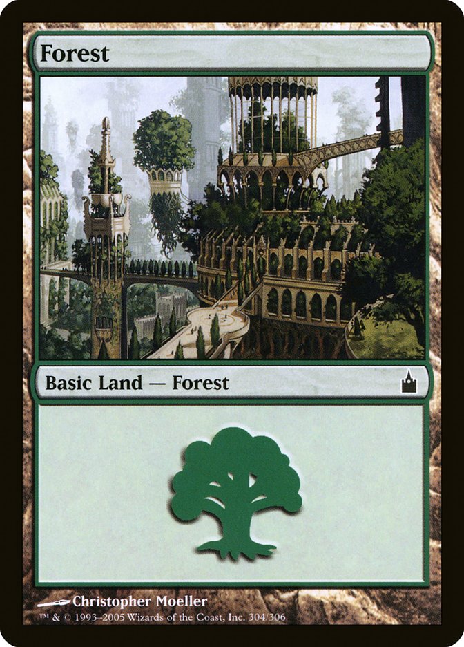 Forest (304) [Ravnica: City of Guilds] Foil