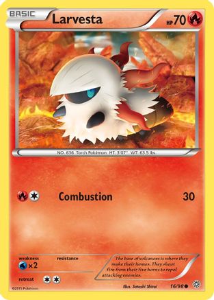 Larvesta (16/98) [XY: Ancient Origins] Reverse Holofoil