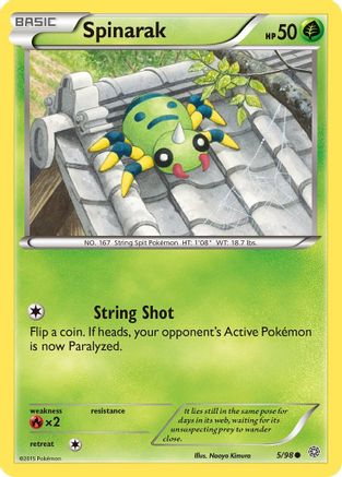Spinarak (5/98) [XY: Ancient Origins] Reverse Holofoil