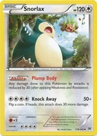 Snorlax (118/162) [XY: BREAKthrough] Reverse Holofoil