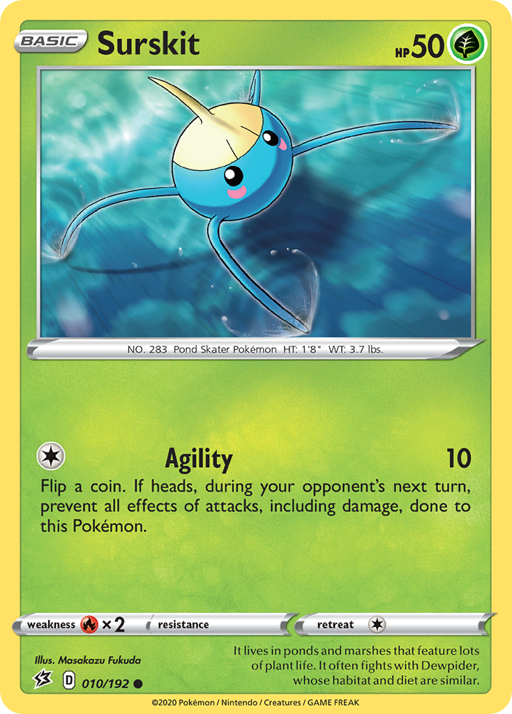 Surskit (010/192) [Sword & Shield: Rebel Clash] Reverse Holofoil