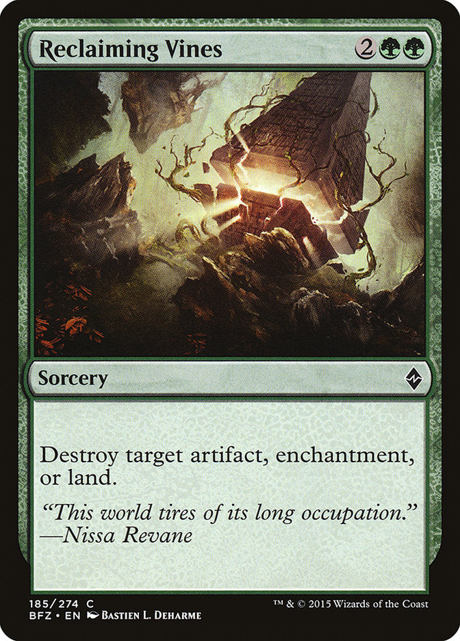 Reclaiming Vines [Battle for Zendikar] Foil