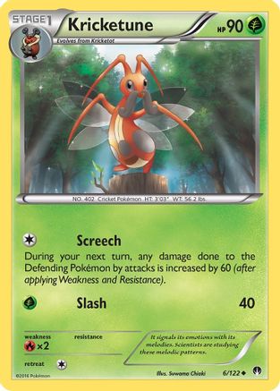 Kricketune (6/122) [XY: BREAKpoint] Reverse Holofoil