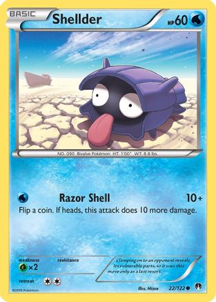 Shellder (22/122) [XY: BREAKpoint] Reverse Holofoil