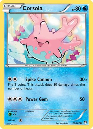 Corsola (29/122) [XY: BREAKpoint] Reverse Holofoil
