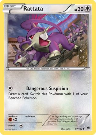 Rattata (87/122) [XY: BREAKpoint] Reverse Holofoil