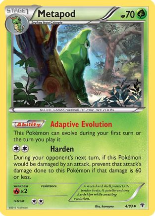 Metapod (4/83) [XY: Generations] Reverse Holofoil