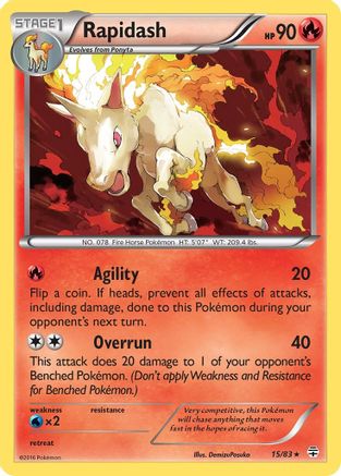 Rapidash (15/83) [XY: Generations] Reverse Holofoil