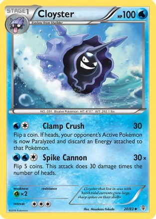 Cloyster (20/83) [XY: Generations] Reverse Holofoil