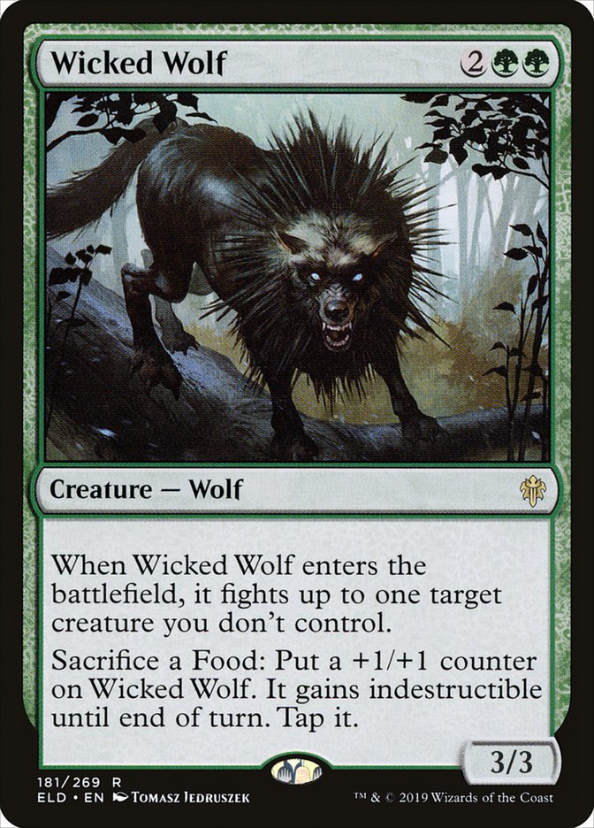 Wicked Wolf [Throne of Eldraine] Foil