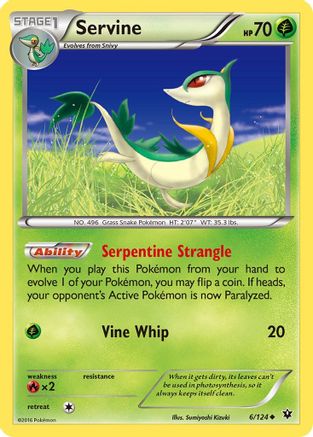 Servine (6/124) [XY: Fates Collide] Reverse Holofoil