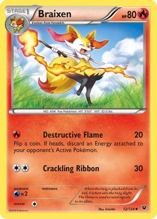 Braixen (12/124) [XY: Fates Collide] Reverse Holofoil