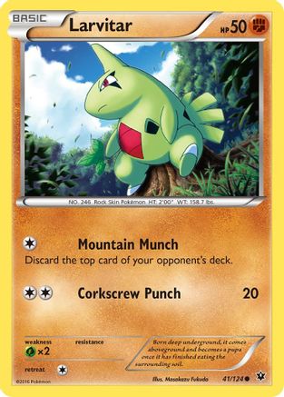 Larvitar (41/124) [XY: Fates Collide] Reverse Holofoil