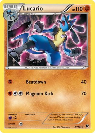 Lucario (47/124) [XY: Fates Collide] Reverse Holofoil