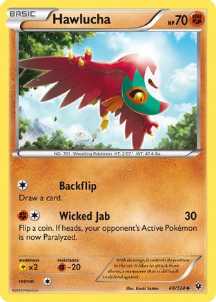 Hawlucha (48/124) [XY: Fates Collide] Reverse Holofoil