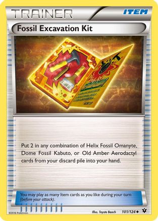 Fossil Excavation Kit (101/124) [XY: Fates Collide] Reverse Holofoil