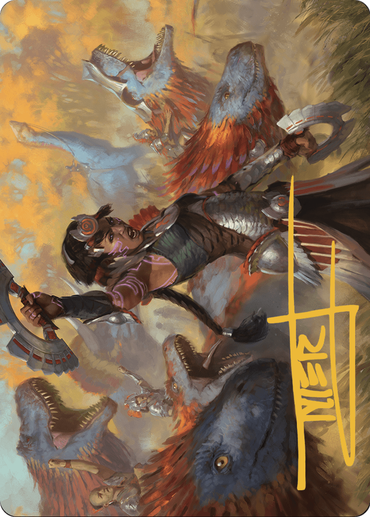 Huatli, Poet of Unity // Huatli, Poet of Unity  [The Lost Caverns of Ixalan Art Series] (Borderless) Foil