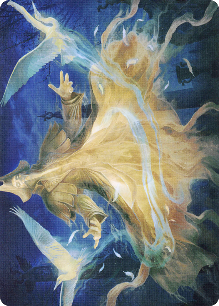 Heron-Blessed Geist // Heron-Blessed Geist  [Crimson Vow Art Series] (Borderless) Foil