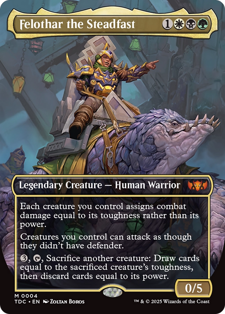 Felothar the Steadfast (Borderless) [Tarkir: Dragonstorm Commander] Foil