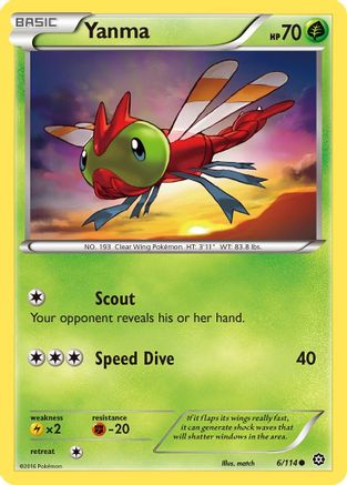 Yanma (6/114) [XY: Steam Siege] Reverse Holofoil