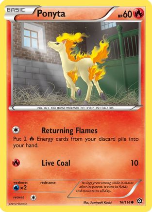 Ponyta (16/114) [XY: Steam Siege] Reverse Holofoil
