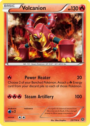 Volcanion (25/114) [XY: Steam Siege] Reverse Holofoil